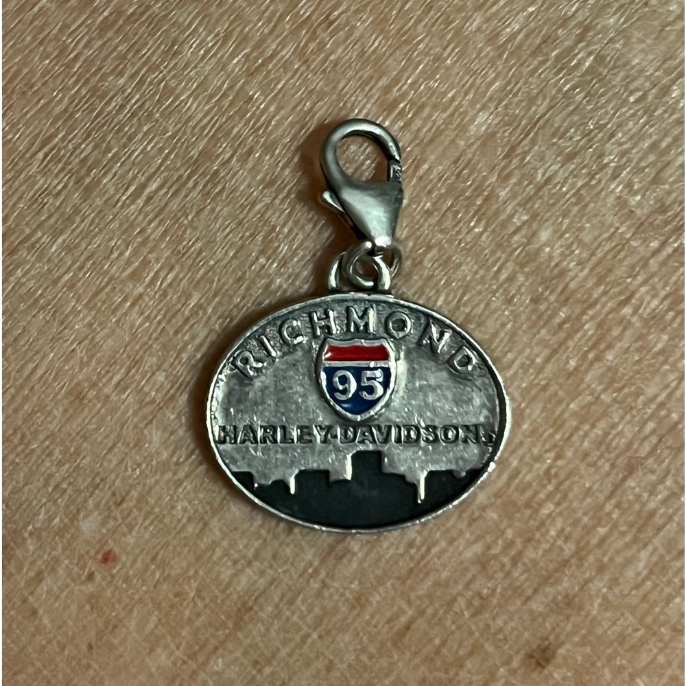 Harley Davidson sterling silver charm, Richmond, Virginia, I 95